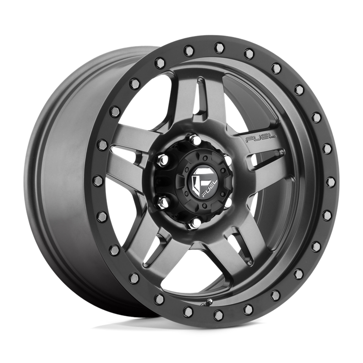 Fuel Off-Road D558 Anza 17x8.5 6x139.7 6 108 Matte Gun Metal Black Bead Ring
