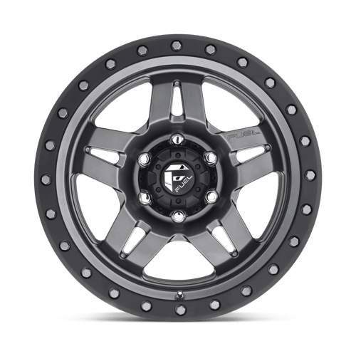 Fuel Off-Road D558 Anza 17x8.5 6x139.7 6 108 Matte Gun Metal Black Bead Ring