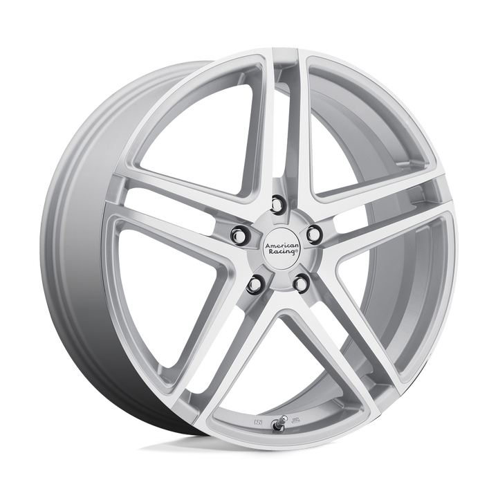 American Racing Ar907 18x8 5x114.3 40 72.56 Face usinée argent brillant