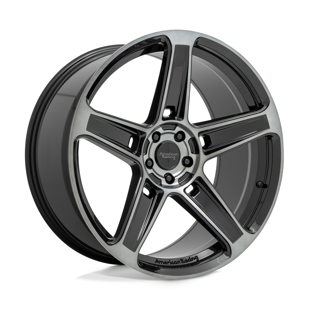 American Racing Ar936 Hellion 20x10.5 5x115 22 72.56 Noir Brillant Avec Teinte Grise