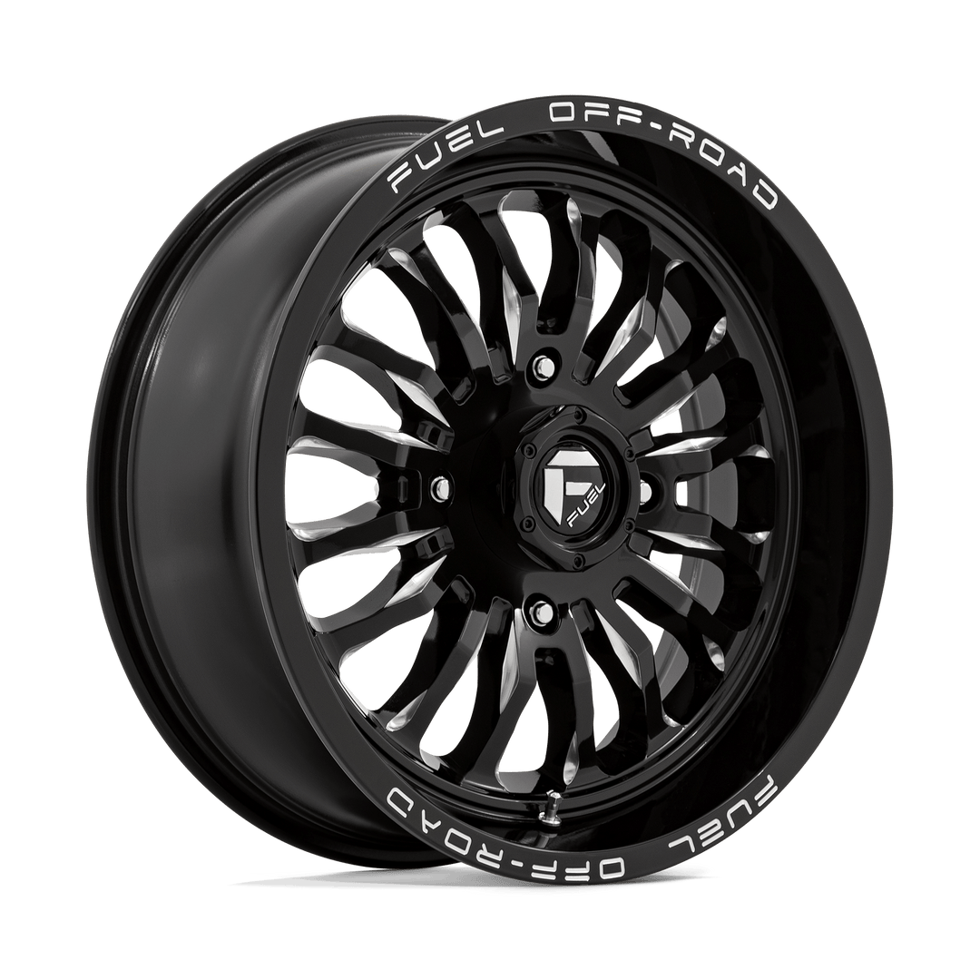 FUEL UTV OFF-ROAD D821 ARC UTV 18X7 4X156 13 132 GLOSS BLACK MILLED