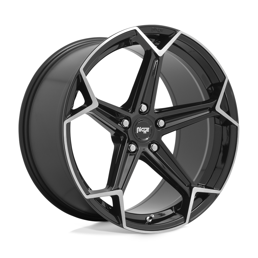 Niche 1pc N259 Arrow 20x10.5 5x112 27 66.56 Gloss Black Brushed