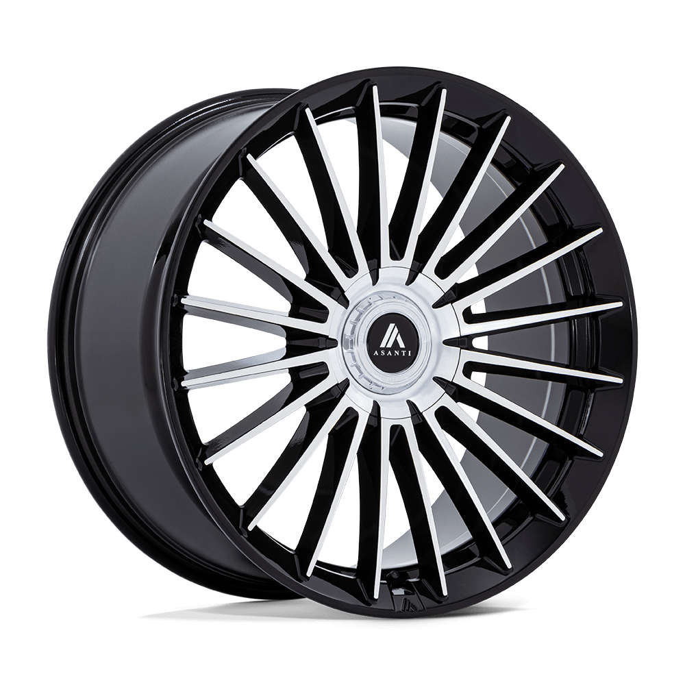 Asanti Black Ab048 Viceroy 24x10 5x112 / 5x120 35 72.56 Gloss Black Machined Face