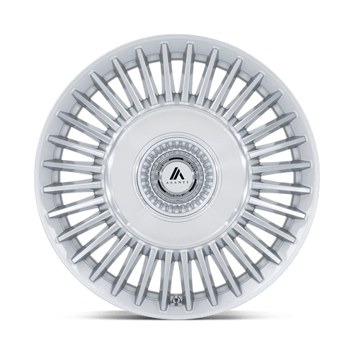 Asanti Black Abl-40 Tiara 22x9 5x108 / 5x114.3 38 72.56 Argent Brillant Avec Face Usinée Brillante