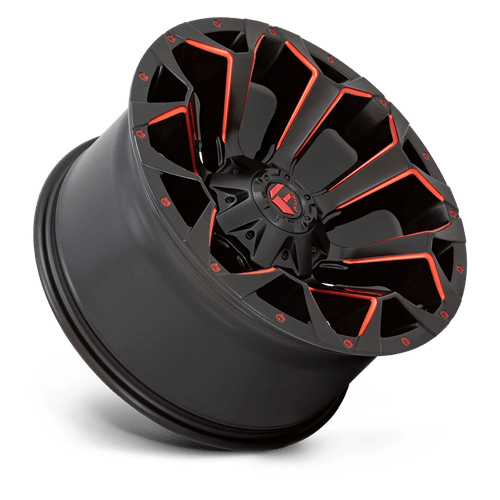CARBURANT TOUT-TERRAIN D787 ASSAULT 18X9 6X135 / 6X139.7 1 106.1 NOIR MAT ROUGE FRAISÉ