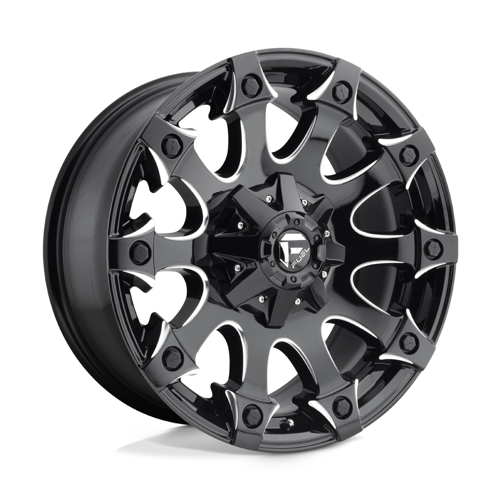CARBURANT TOUT-TERRAIN D578 BATTLE AX 17X9 5X139.7 / 5X150 1 110.1 NOIR BRILLANT FRAISÉ