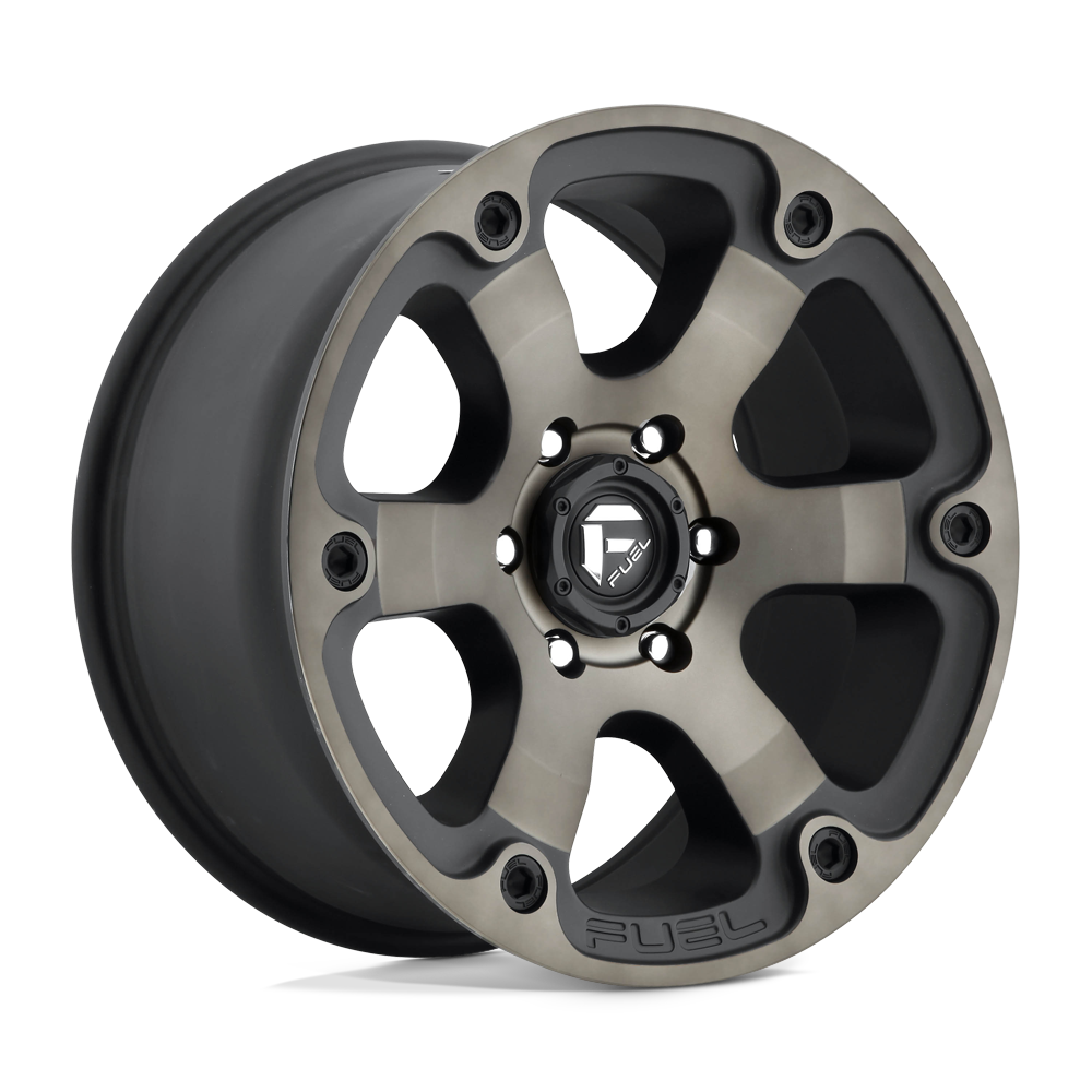 FUEL OFF ROAD D564 BEAST 17X10 6X139.7 -18 108 NOIR MAT DOUBLE TEINTE FONCÉE
