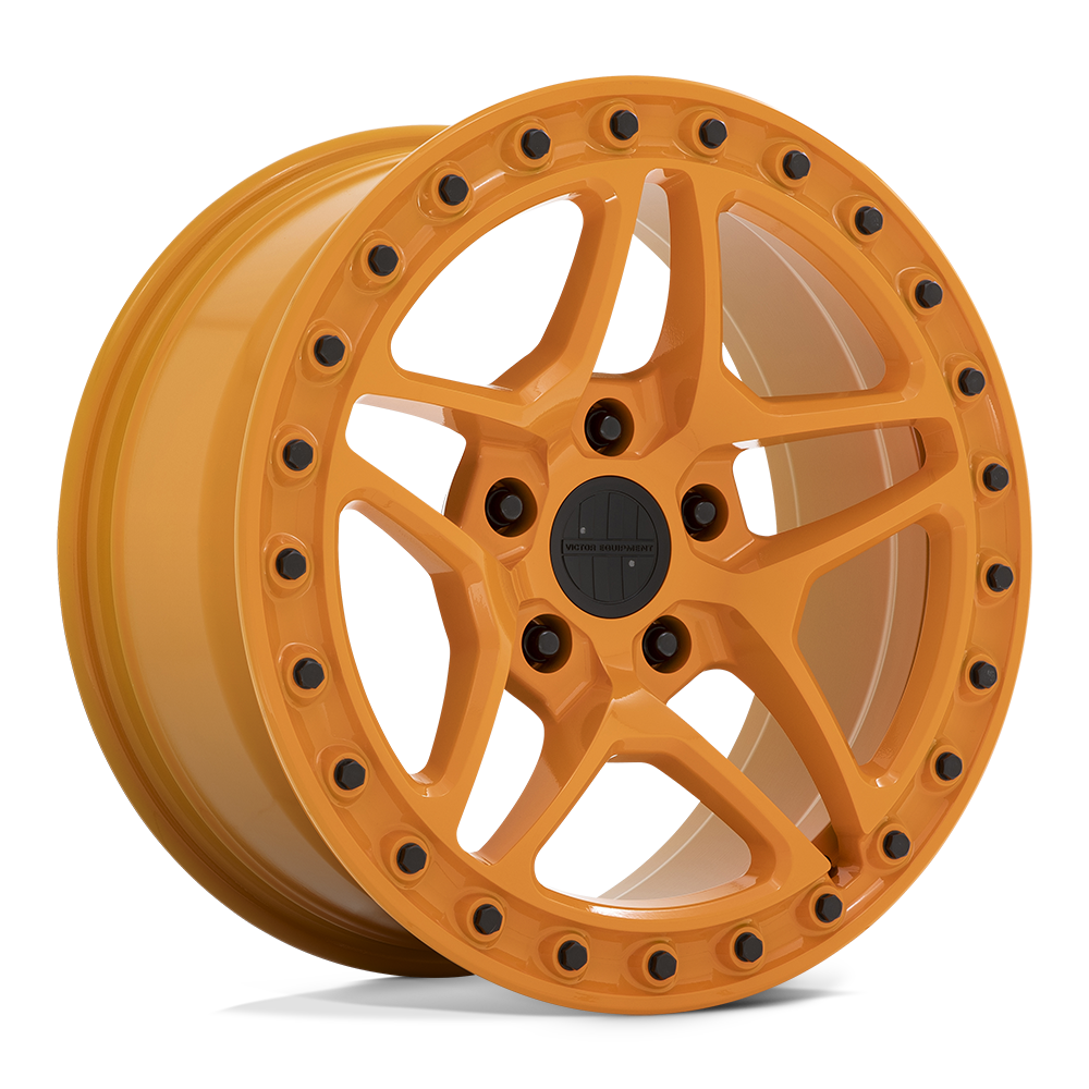 Victor Equipment Berg 17x8 5x130 20 71.5 Orange Brillant Avec Boulons Noirs