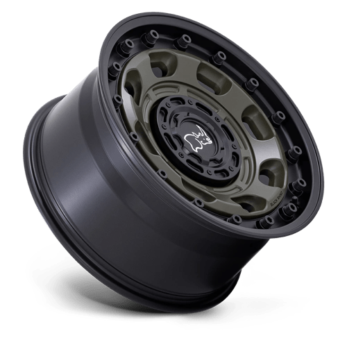 Atlas Black Rhino 16x8 6x139.7 -10 106.1 Vert olive avec lèvre noire