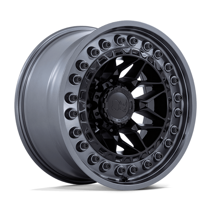 Black Rhino Alpha 18x9 6x135 20 87.1 Noir Mat Avec Lèvre Gunmetal
