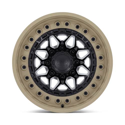 Black Rhino Alpha 18x9 5x127 20 71.5 Noir Mat Avec Lèvre Sable