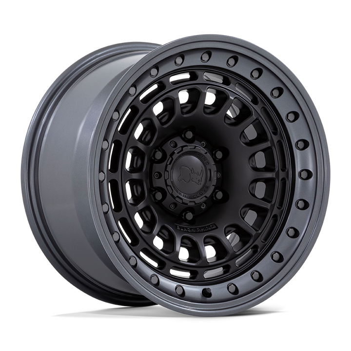 Black Rhino Br014 Sahara 17x9 6x139.7 -12 106.1 Matte Black W/ Gunmetal Lip