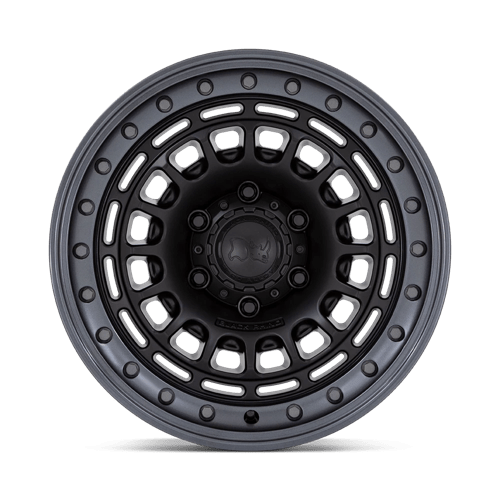 Black Rhino Br014 Sahara 17x9 6x114.3 -12 66.06 Noir Mat avec Rebord Bronze