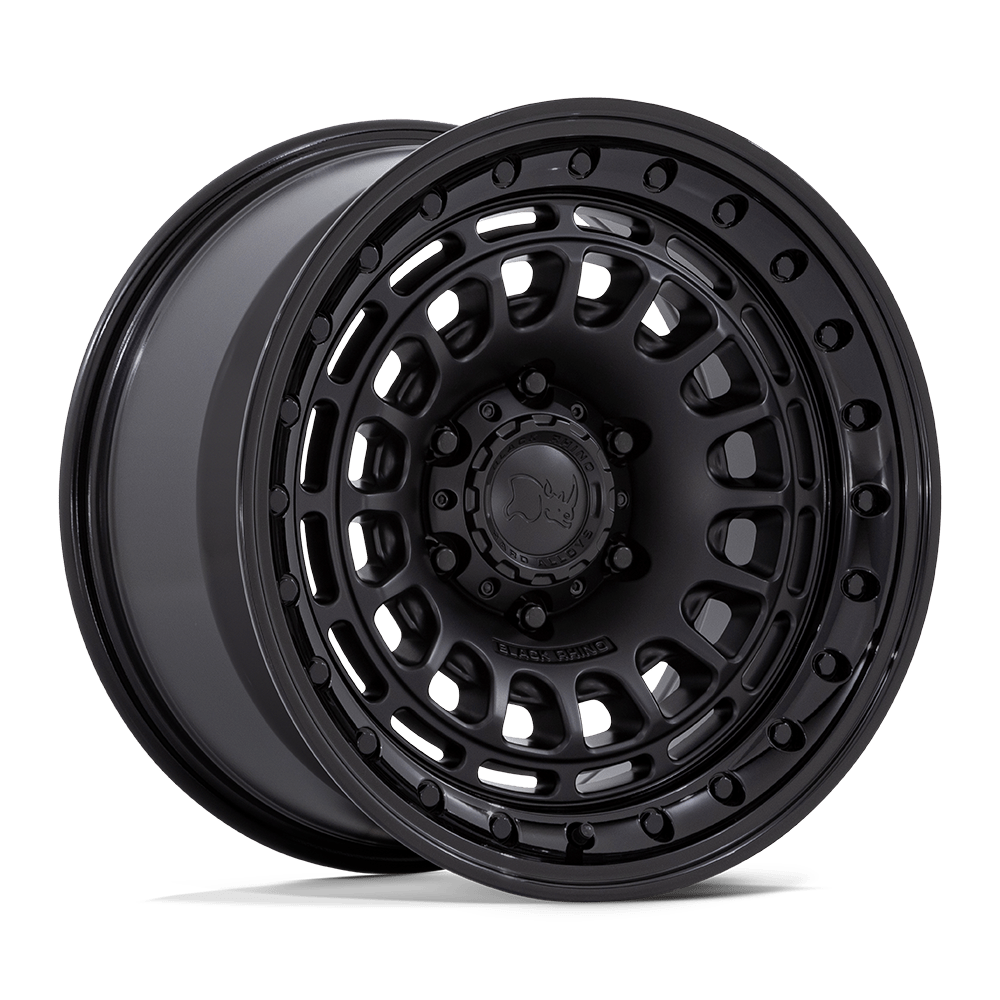 Black Rhino Br014 Sahara 17x9 5x127 0 71.5 Matte Black W/ Gloss Black Lip