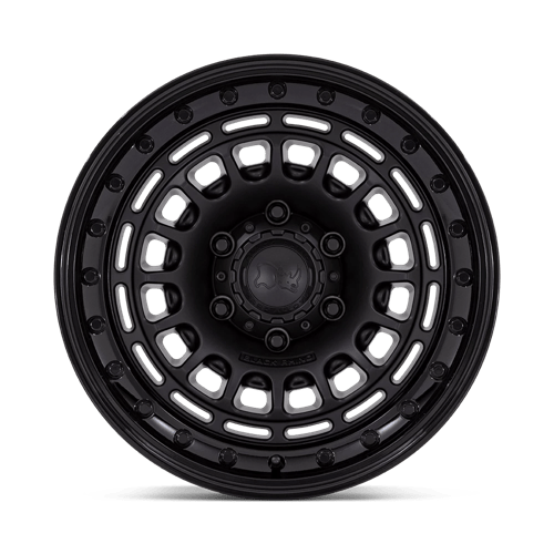 Black Rhino Br014 Sahara 17x9 6x139.7 0 106.1 Noir mat avec lèvre noire brillante