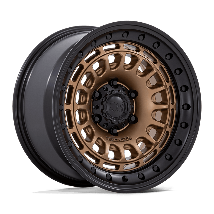 Black Rhino Br014 Sahara 17x9 6x135 -12 87.1 Matte Bronze W/ Gloss Black Lip