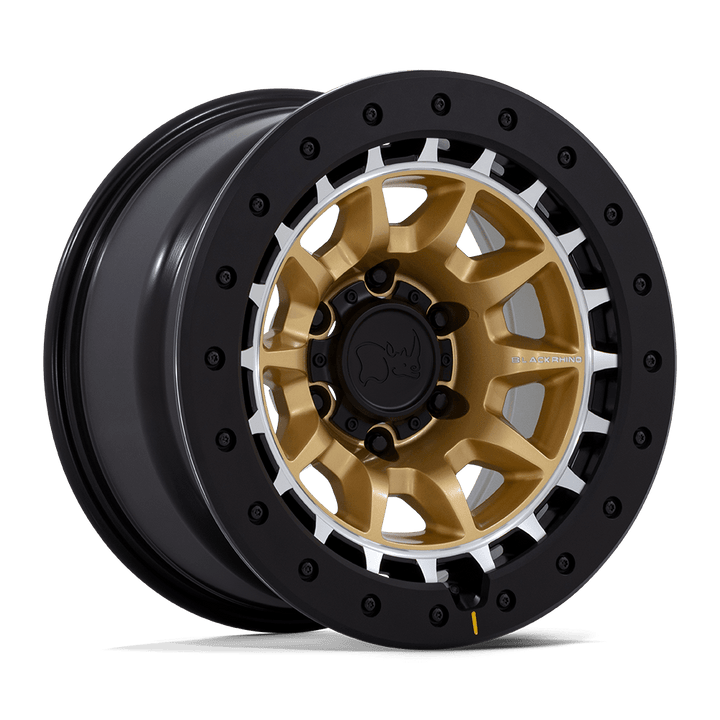 Black Rhino Br016 Tusk 17x8.5 5x127 -10 71.5 Matte Gold W/ Machined Ring