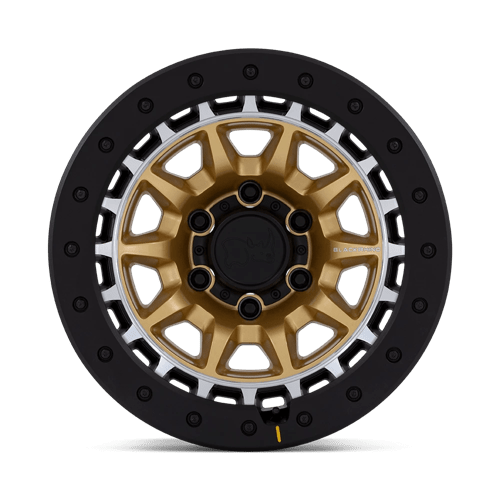 Black Rhino Br016 Tusk 17x8.5 5x139.7 0 78.1 Matte Gold W/ Machined Ring