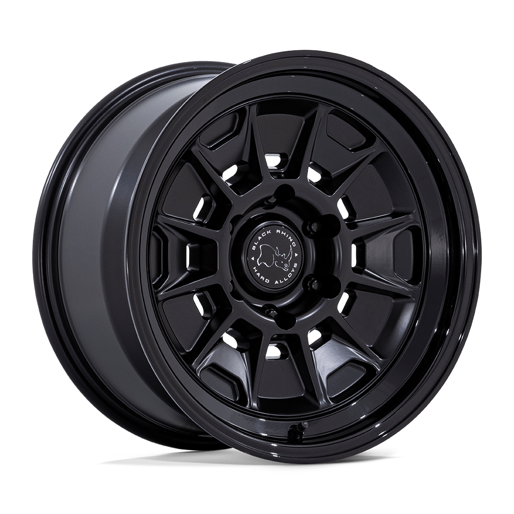 Black Rhino Br021 Mondo 17x8.5 6x139.7 -10 106.1 Matte Black Gloss Black Lip