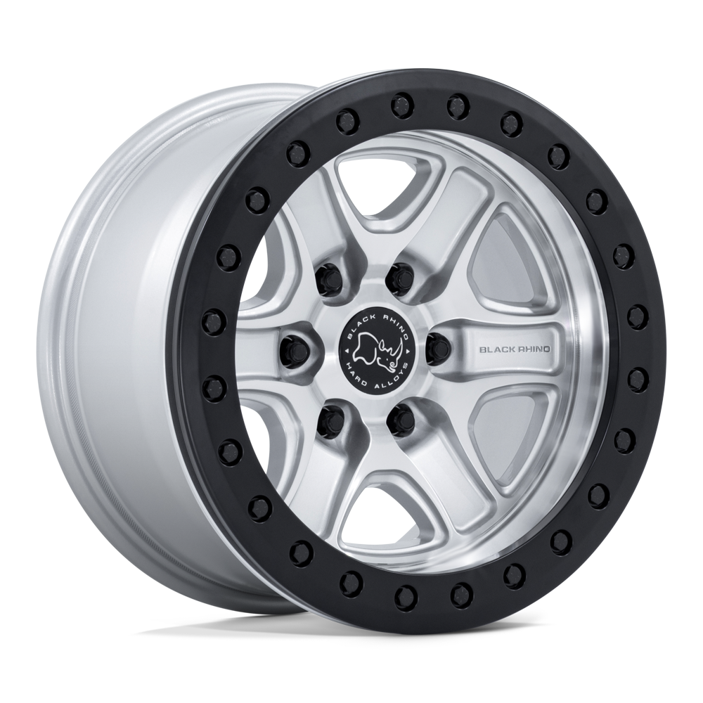 Black Rhino Br200 Echo Trail Lock Beadlock 17x8.5 6x135 0 87.1 Hyper Silver Machined Face