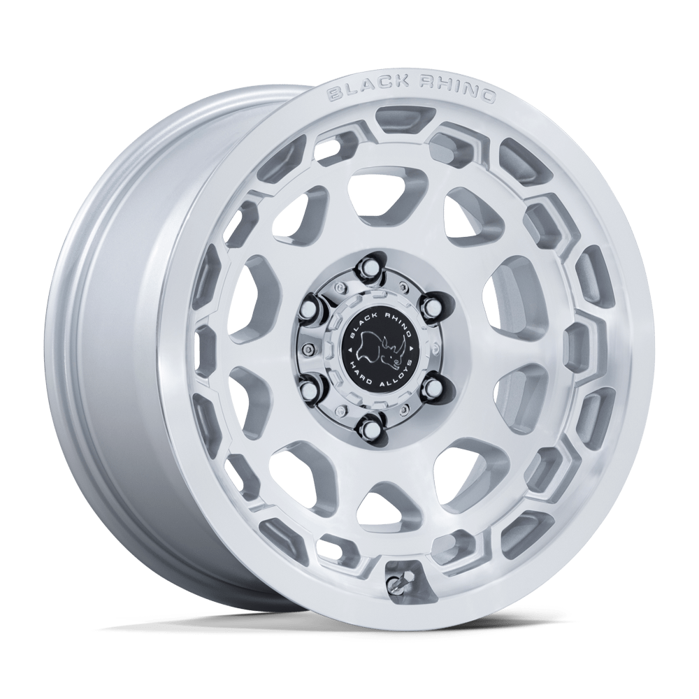Black Rhino Br026 Congo 17x8.5 5x114.3 35 72.56 Gloss Silver Machined Face