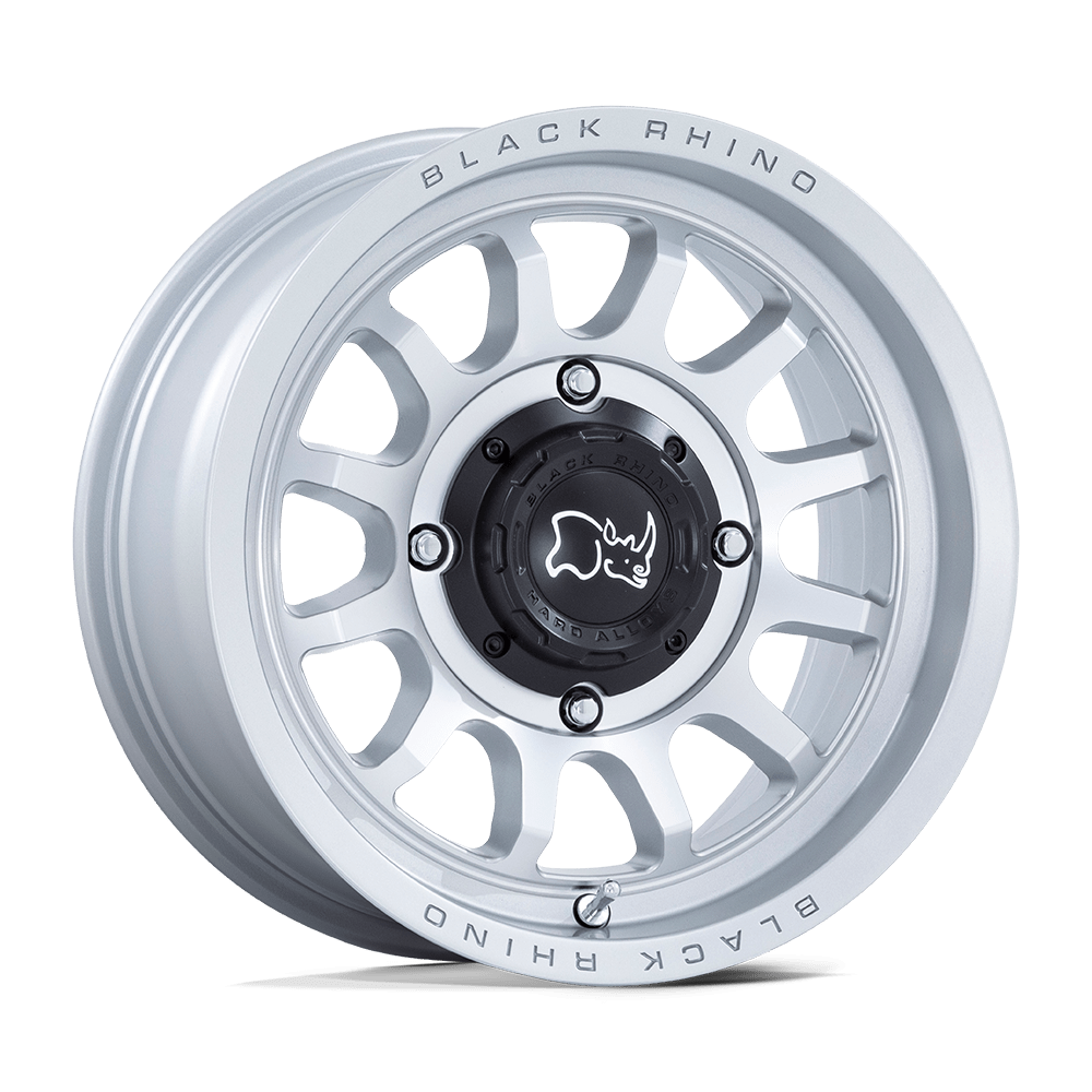 Black Rhino Powersports Rapid UTV 15x7 4x156 10 115.1 Hyper Silver avec face usinée