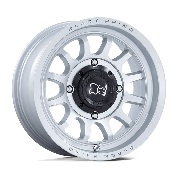 Black Rhino Powersports Rapid UTV 15x7 4x156 10 115.1 Hyper Silver avec face usinée