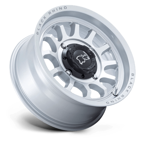 Black Rhino Powersports Rapid UTV 15x7 4x110 10 86 Hyper Silver avec face usinée