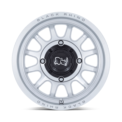 Black Rhino Powersports Rapid UTV 15x7 4x156 10 115.1 Hyper Silver avec face usinée