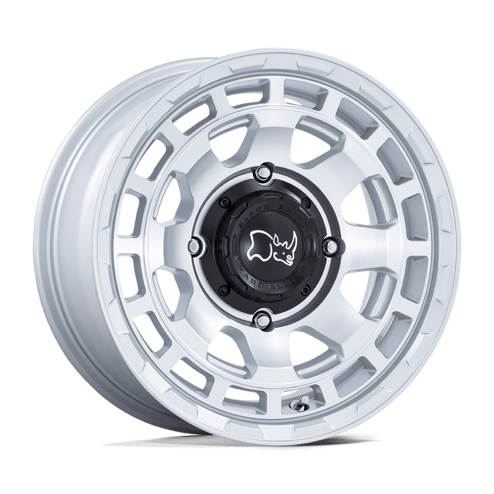 Black Rhino Powersports Chamber UTV 14x7 4x156 10 115.1 Hyper Silver With Machined Face