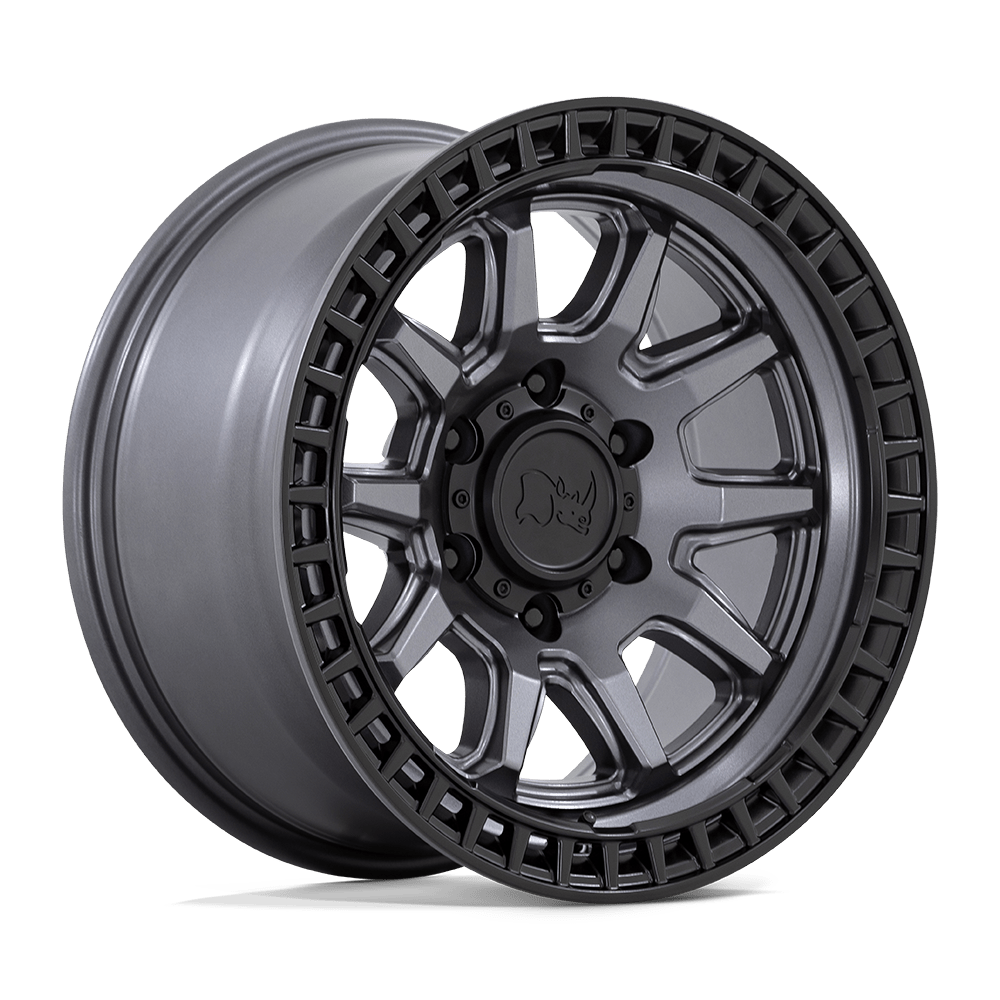Black Rhino Calico 20x9 6x139.7 0 106.1 Matte Gunmetal With Matte Black Lip