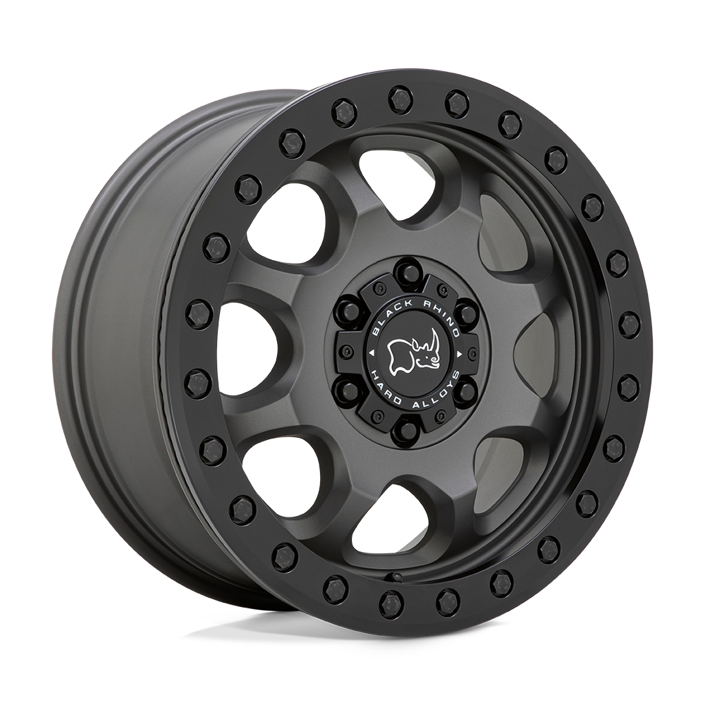 Black Rhino Venture Beadlock 17x8 6x130 38 84.1 Gunmetal Mat Avec Matériel Noir