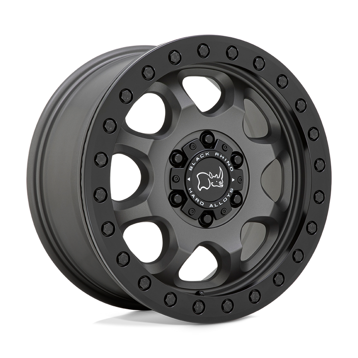 Black Rhino Venture Beadlock 17x8 6x130 38 84.1 Gunmetal Mat Avec Matériel Noir