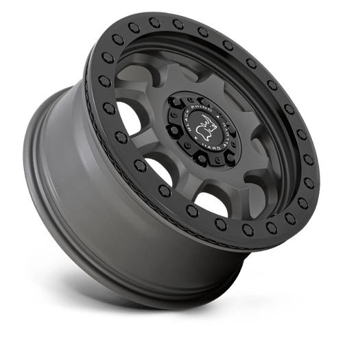 Black Rhino Venture Beadlock 17x8 6x130 38 84.1 Gunmetal Mat Avec Matériel Noir