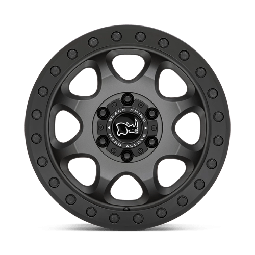Black Rhino Venture Beadlock 17x8 6x130 38 84.1 Gunmetal Mat Avec Matériel Noir