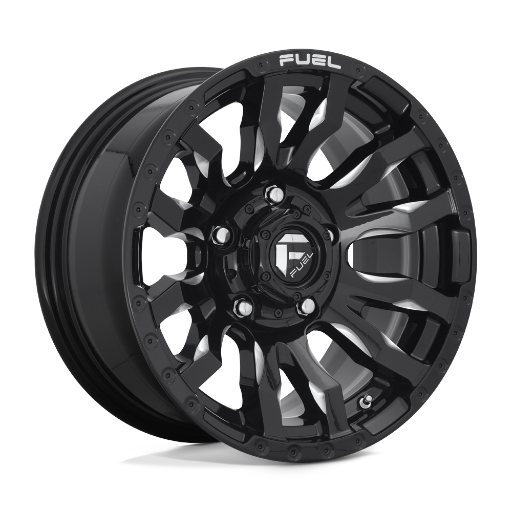 CARBURANT TOUT-TERRAIN D673 BLITZ 16X8 5X139.7 1 108 NOIR BRILLANT FRAISÉ