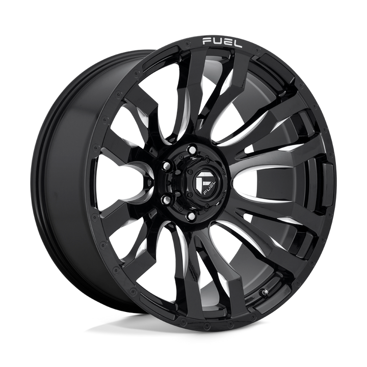CARBURANT TOUT-TERRAIN D673 BLITZ 22X10 6X139.7 -18 106.1 NOIR BRILLANT FRAISÉ