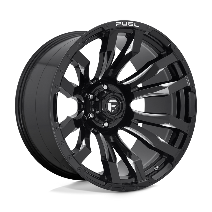 CARBURANT TOUT-TERRAIN D673 BLITZ 22X12 6X139.7 -44 106.1 NOIR BRILLANT FRAISÉ