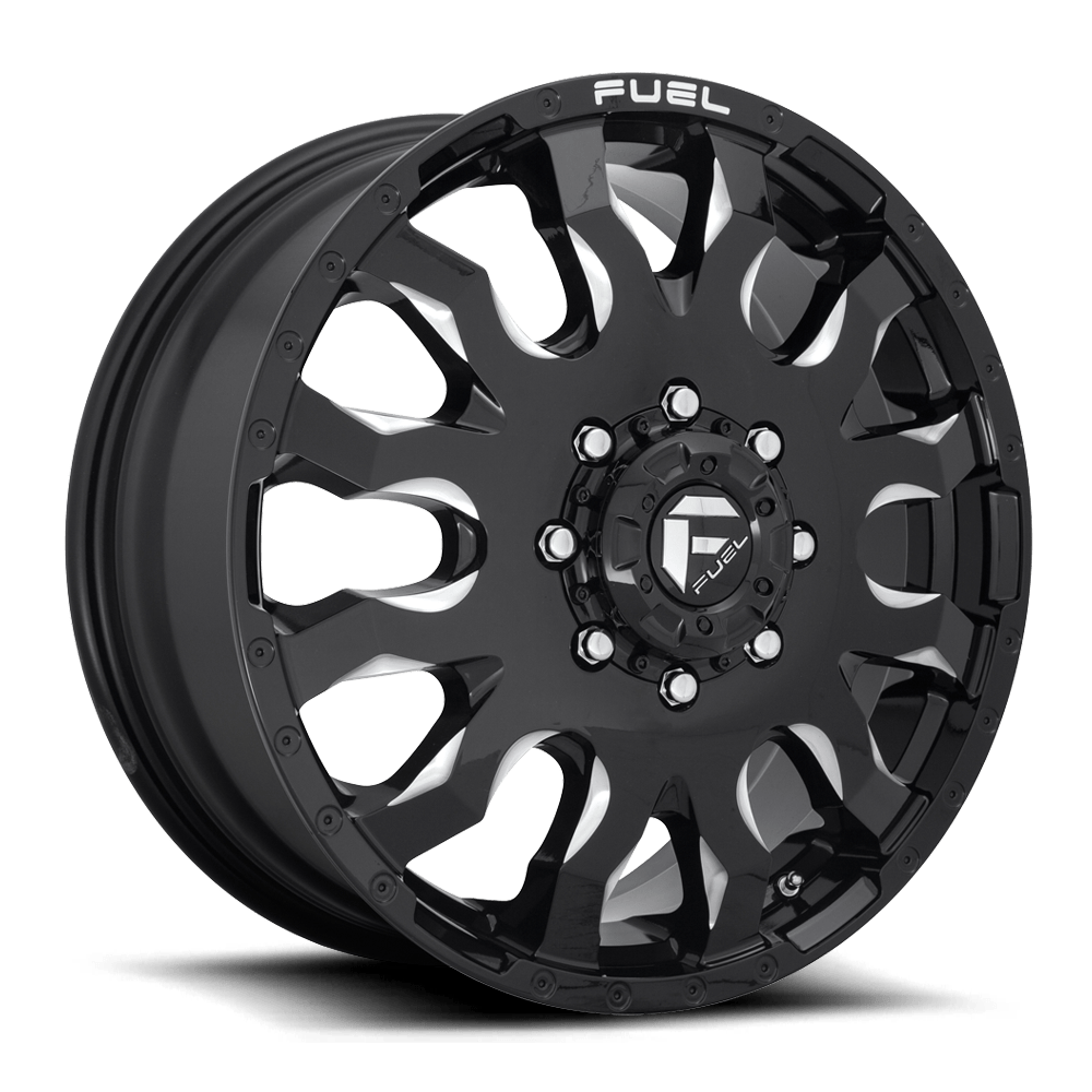 CARBURANT TOUT-TERRAIN D673 BLITZ 20X8.25 8X200 105 142 NOIR BRILLANT FRAISÉ