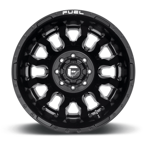 CARBURANT TOUT-TERRAIN D673 BLITZ 20X8.25 8X165.1 -265 121.5 NOIR BRILLANT FRAISÉ