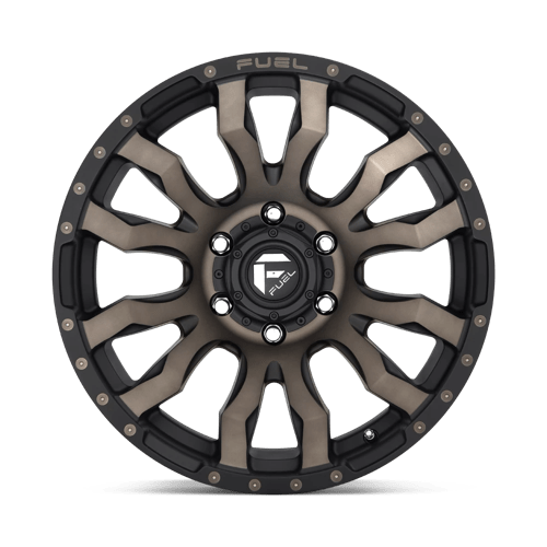 CARBURANT TOUT-TERRAIN D674 BLITZ 22X10 8X165.1 -18 125.1 NOIR MAT DOUBLE TEINTE FONCÉE