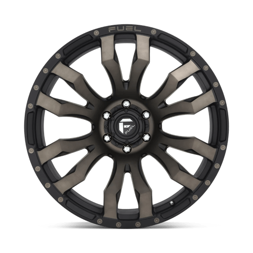 CARBURANT TOUT-TERRAIN D674 BLITZ 22X10 6X139.7 -18 106.1 NOIR MAT DOUBLE TEINTE FONCÉE