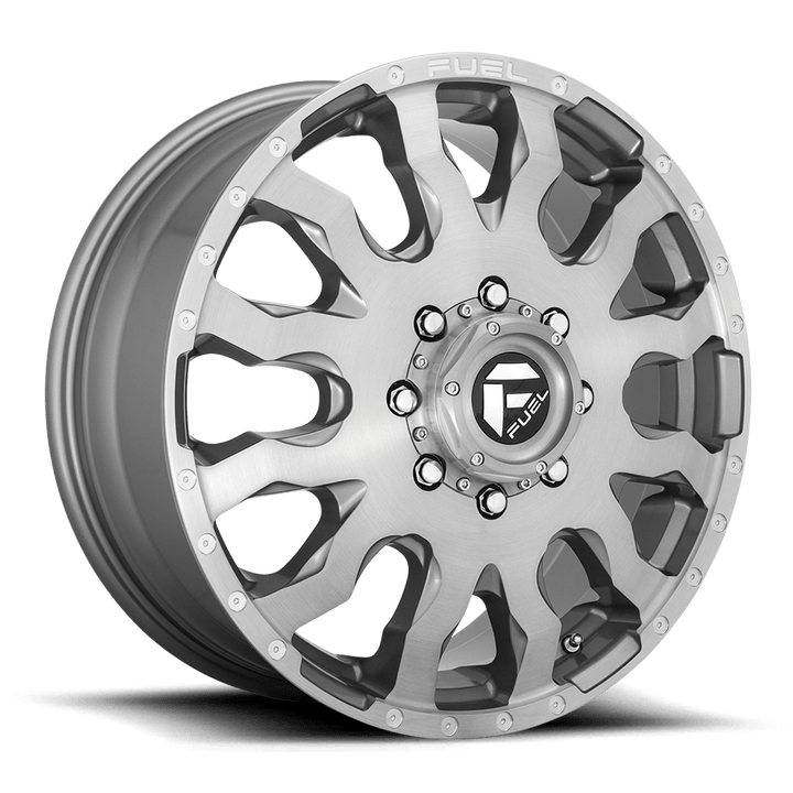 CARBURANT TOUT-TERRAIN D693 BLITZ 20X8.25 8X165.1 105 117 BROSSÉ GUN METAL TEINTÉ CLAIRE