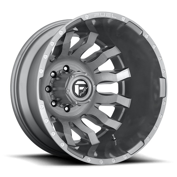 CARBURANT TOUT-TERRAIN D693 BLITZ 20X8.25 8X210 -246 154.3 BROSSÉ GUN METAL TEINTÉ CLAIRE
