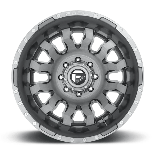 CARBURANT TOUT-TERRAIN D693 BLITZ 20X8.25 8X165.1 -246 117 GUN METAL BROSSÉ TEINTÉ CLAIRE
