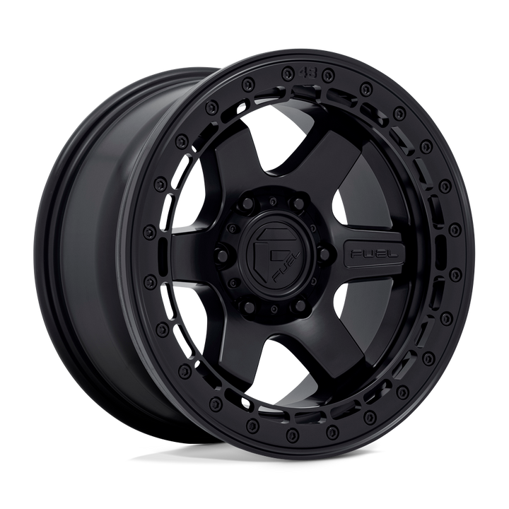 FUEL OFF-ROAD D122 BLOCK BEADLOCK 17X8.5 6X135 0 87.1 NOIR MAT AVEC ANNEAU NOIR MAT