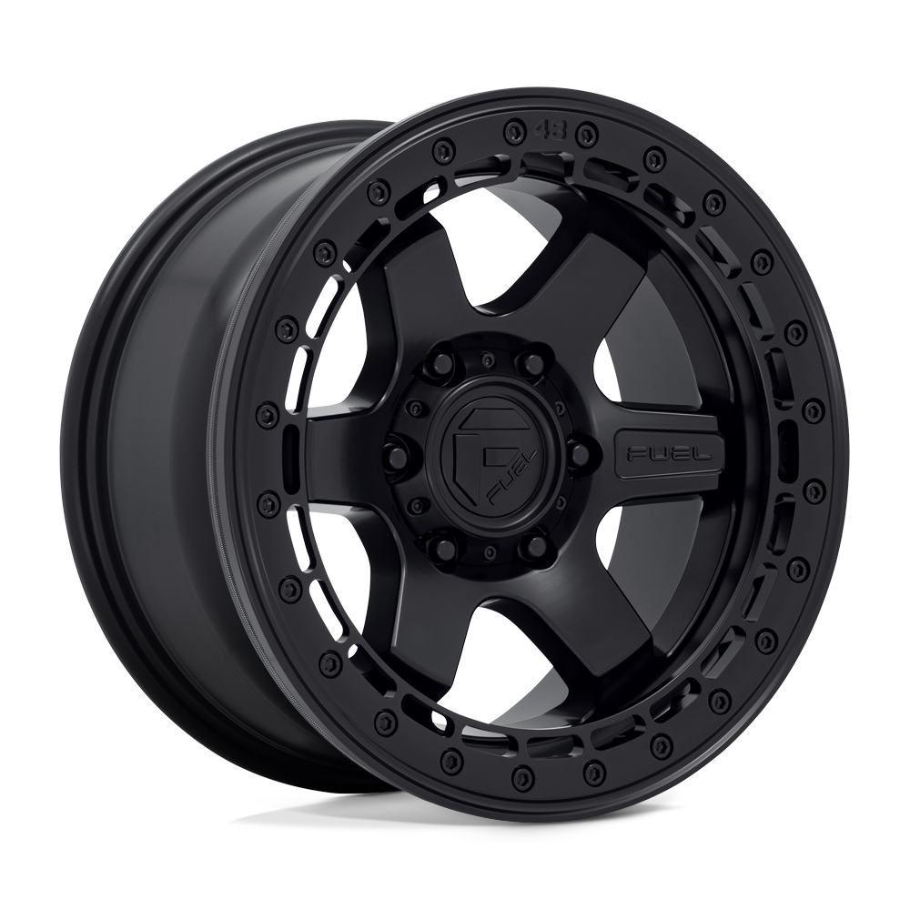 FUEL OFF-ROAD D122 BLOCK BEADLOCK 17X8.5 6X139.7 0 106.1 NOIR MAT AVEC ANNEAU NOIR MAT