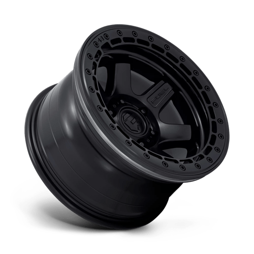 FUEL OFF-ROAD D122 BLOCK BEADLOCK 17X9 6X139.7 -15 106.1 NOIR MAT AVEC ANNEAU NOIR MAT