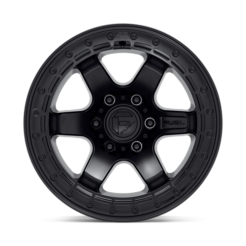 FUEL OFF-ROAD D122 BLOCK BEADLOCK 17X9 6X139.7 -15 106.1 NOIR MAT AVEC ANNEAU NOIR MAT