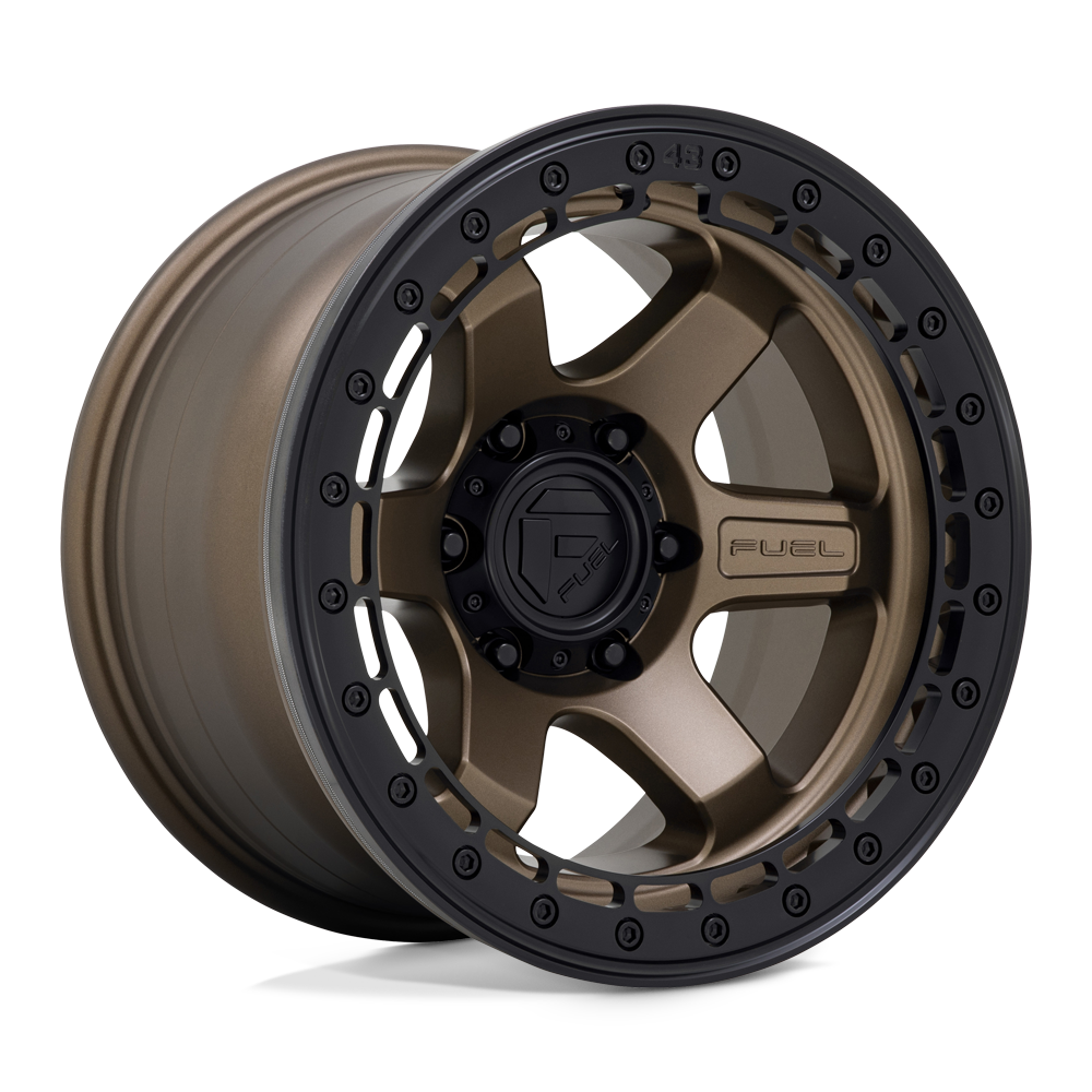 FUEL OFF-ROAD D124 BLOCK BEADLOCK 17X9 5X127 -15 71.5 MATTE BRONZE WITH MATTE BLACK RING